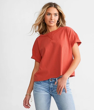 Washed Boxy Cropped T-Shirt