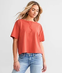 Washed Boxy Cropped T-Shirt