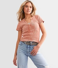 Waffle Knit Henley