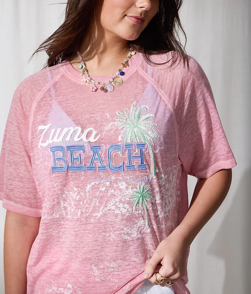 Zuma Beach Oversized Burnout T-Shirt