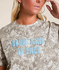 Wavy Smiley Camo Oversized T-Shirt