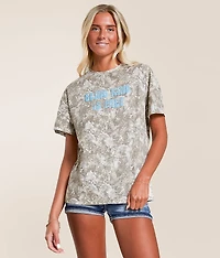 Wavy Smiley Camo Oversized T-Shirt