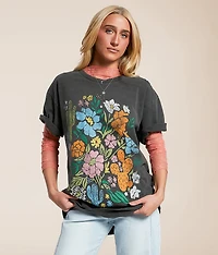 Floral Cactus Oversized T-Shirt