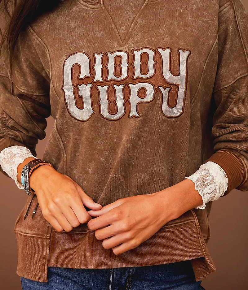 Giddy Up Camo Pullover