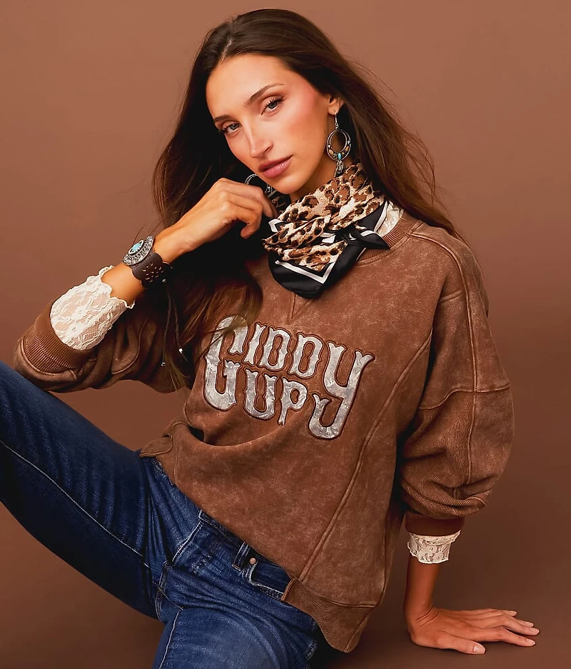 Giddy Up Camo Pullover