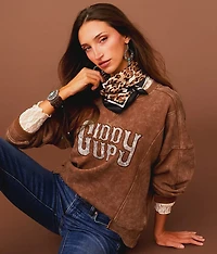 Giddy Up Camo Pullover