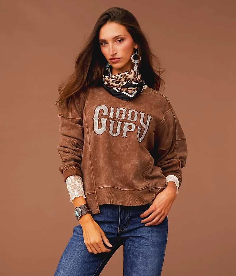 Giddy Up Camo Pullover
