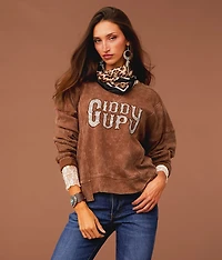 Giddy Up Camo Pullover