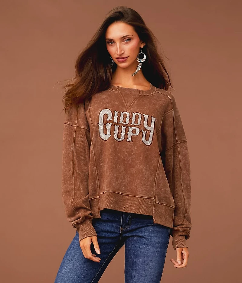 Giddy Up Camo Pullover