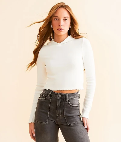 Lettuce Trim Cropped Hoodie