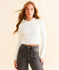 Lettuce Trim Cropped Hoodie