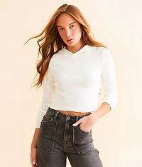 Lettuce Trim Cropped Hoodie