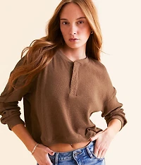 Textured Knit Henley