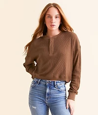 Textured Knit Henley