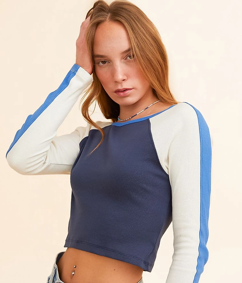 Color Block Raglan Top