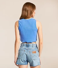 Lemons Hanky Cropped Tank Top