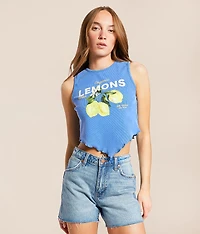 Lemons Hanky Cropped Tank Top