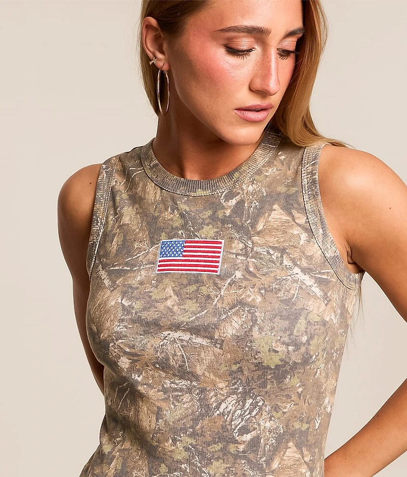 American Flag Camo Tank Top
