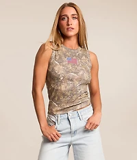 American Flag Camo Tank Top