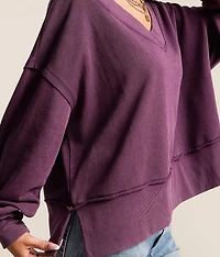 Raw Edge Boxy Pullover