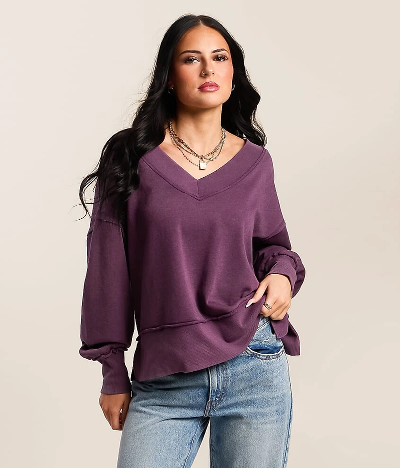 Raw Edge Boxy Pullover