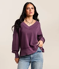 Raw Edge Boxy Pullover