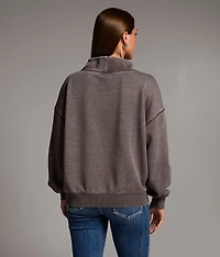 Burnout Mock Neck Pullover
