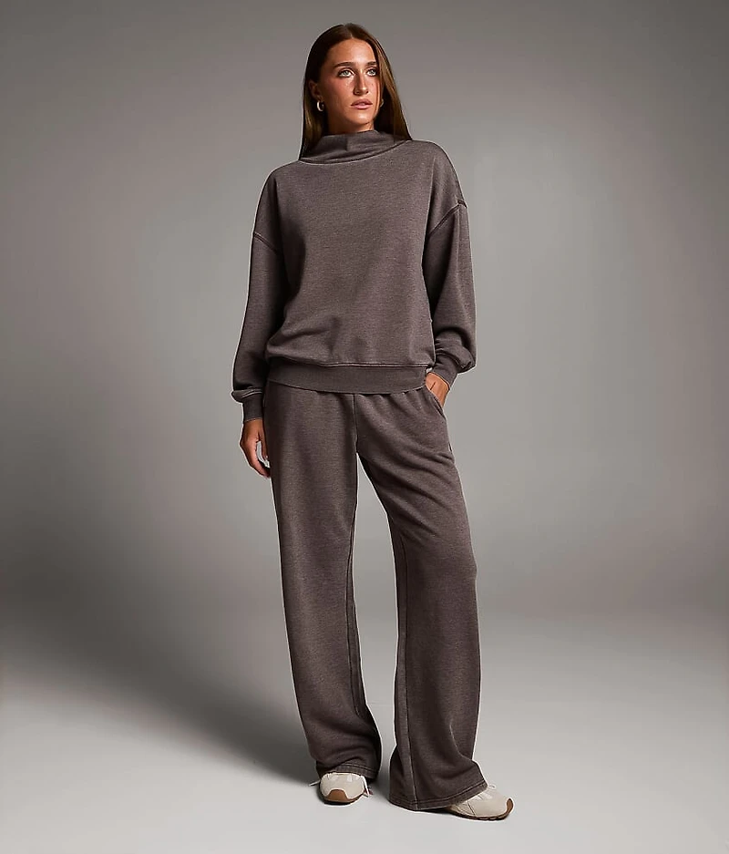 Burnout Wide Leg Sweatpant