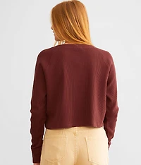Waffle Knit Henley