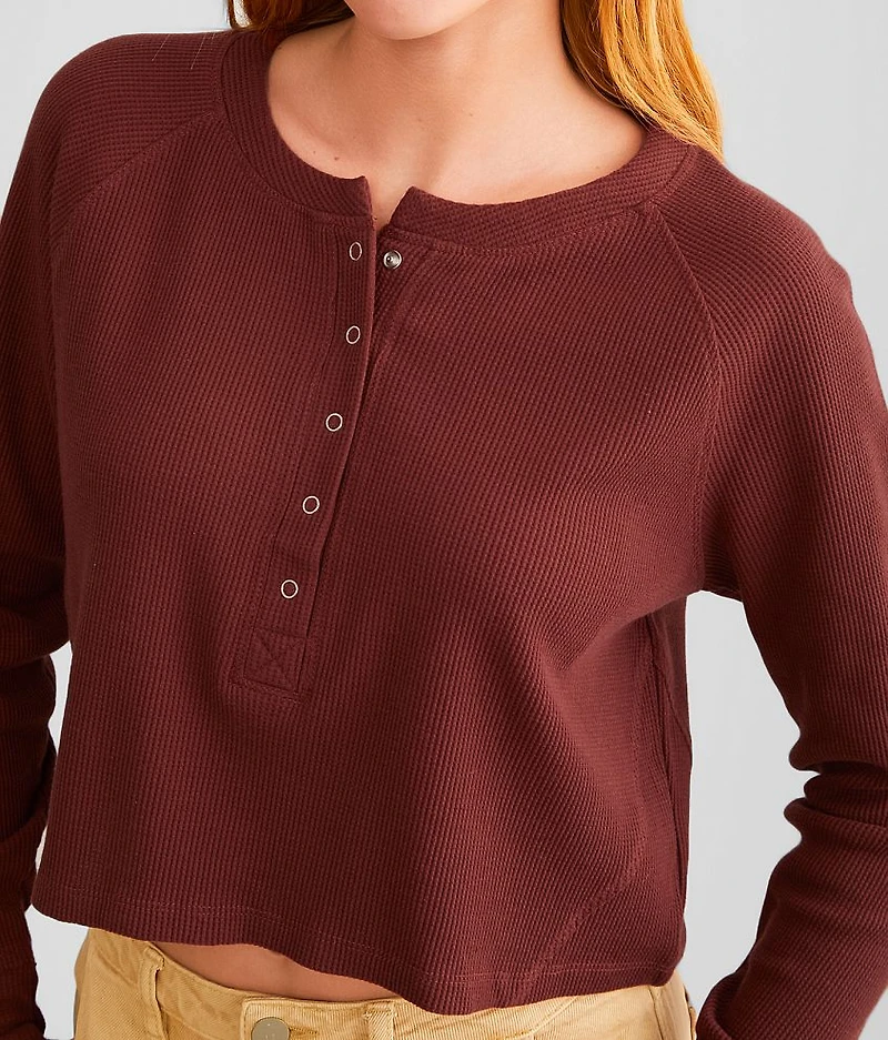 Waffle Knit Henley