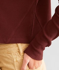 Waffle Knit Henley