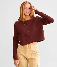 Waffle Knit Henley