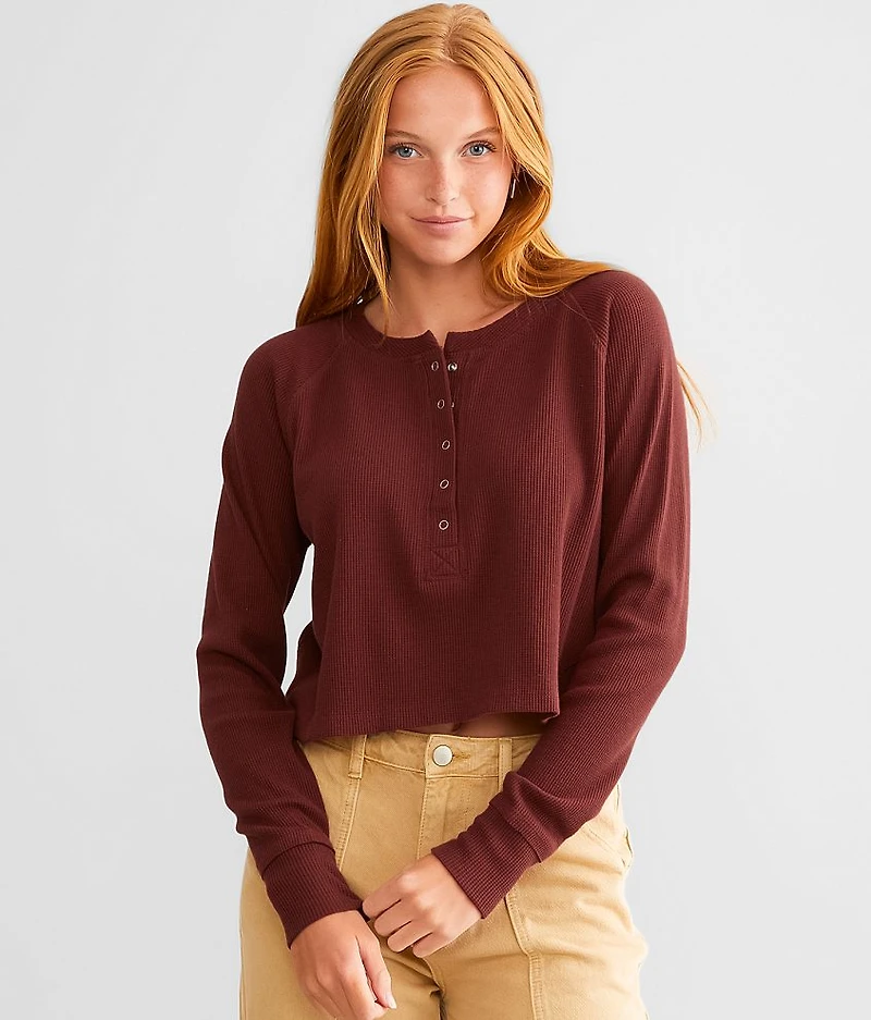 Waffle Knit Henley