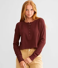Waffle Knit Henley
