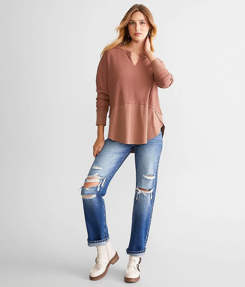 Waffle Knit Top
