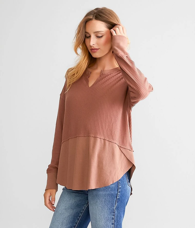 Waffle Knit Top