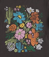 Girls - Floral & Cactus T-Shirt