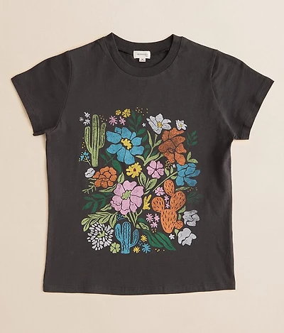 Girls - Floral & Cactus T-Shirt
