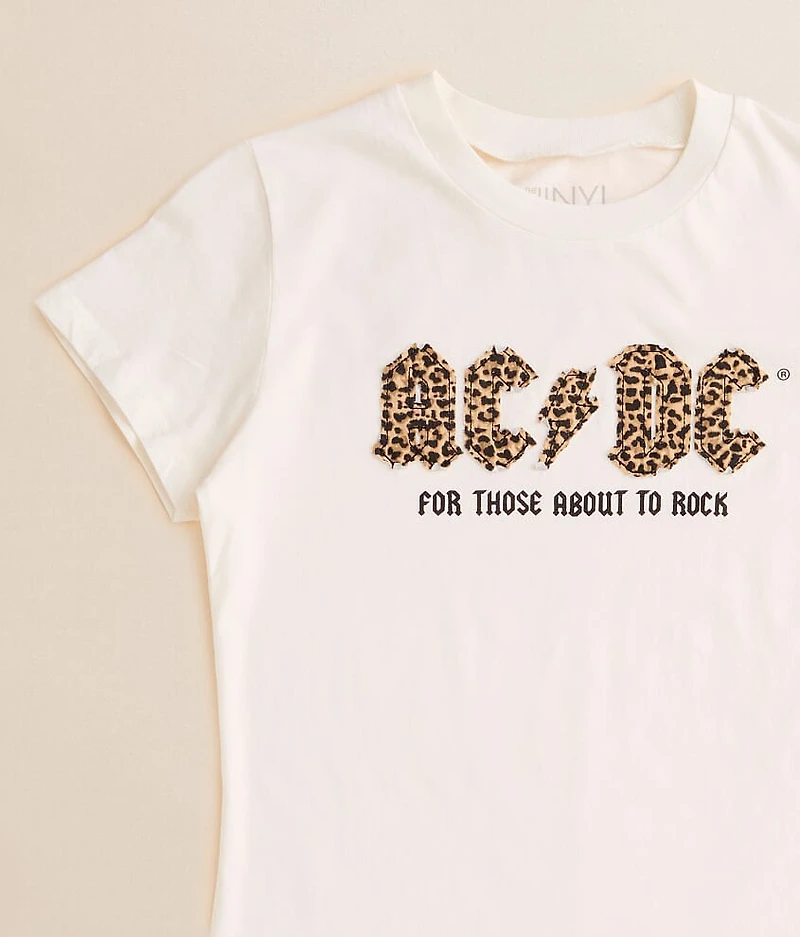 Girls - AC/DC Leopard Band T-Shirt