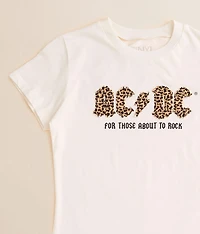 Girls - AC/DC Leopard Band T-Shirt