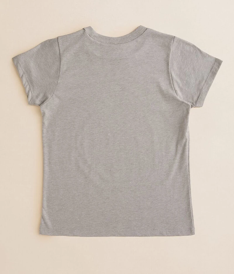 Girls - Camo Smiley Checkered T-Shirt