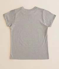Girls - Camo Smiley Checkered T-Shirt
