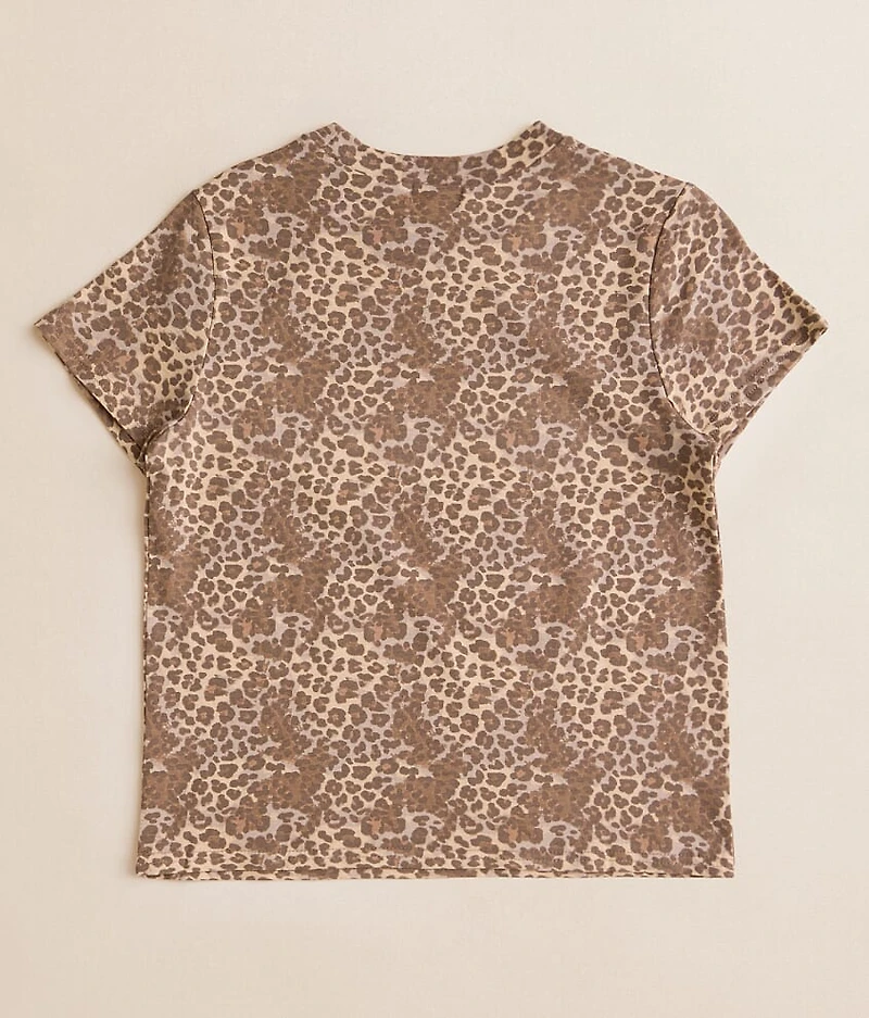 Girls - Washed Leopard T-Shirt