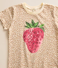 Girls - Strawberry Leopard T-Shirt