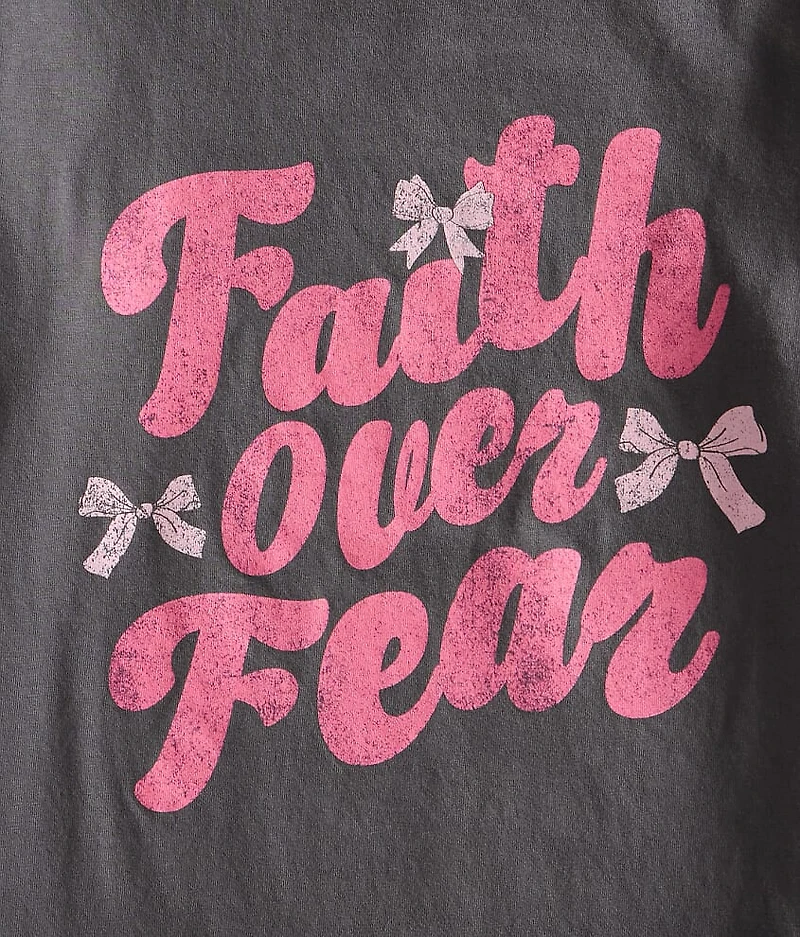 Girls - Faith Over Fear Oversized T-Shirt
