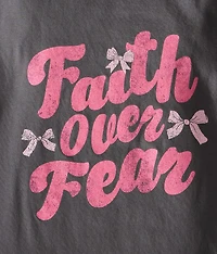 Girls - Faith Over Fear Oversized T-Shirt