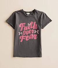 Girls - Faith Over Fear Oversized T-Shirt