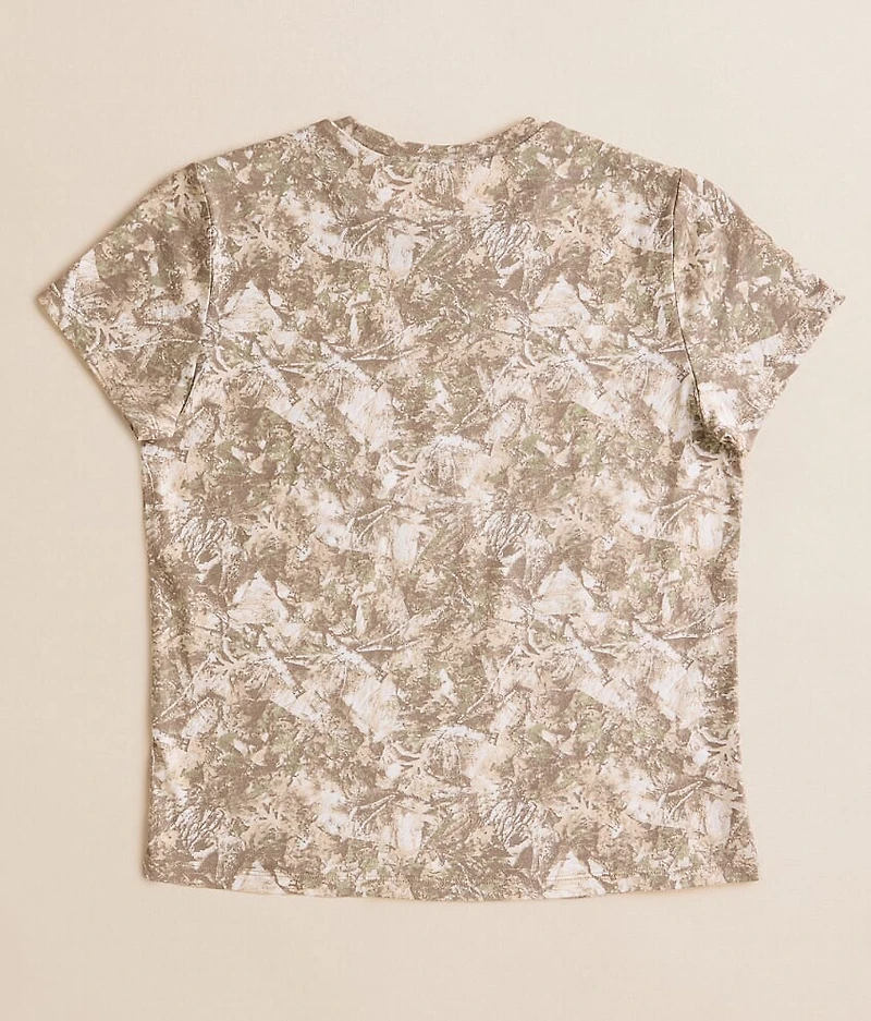 Girls - Wavy Smiley Camo T-Shirt