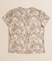Girls - Wavy Smiley Camo T-Shirt