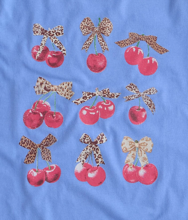 Girls - Cherries & Bows Oversized T-Shirt